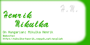 henrik mikulka business card